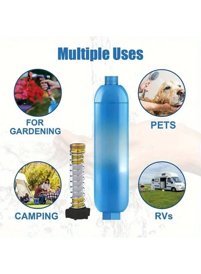 Blue RV Inline Water Filter 2Pcs Reduces Bad Taste Odor Chlorine Lead Fluoride Sediments - Image 4